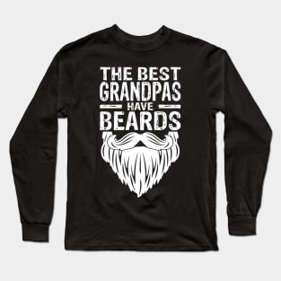 Best Grandpas Beards Tattoos Husband Mens Long Sleeve T-Shirt